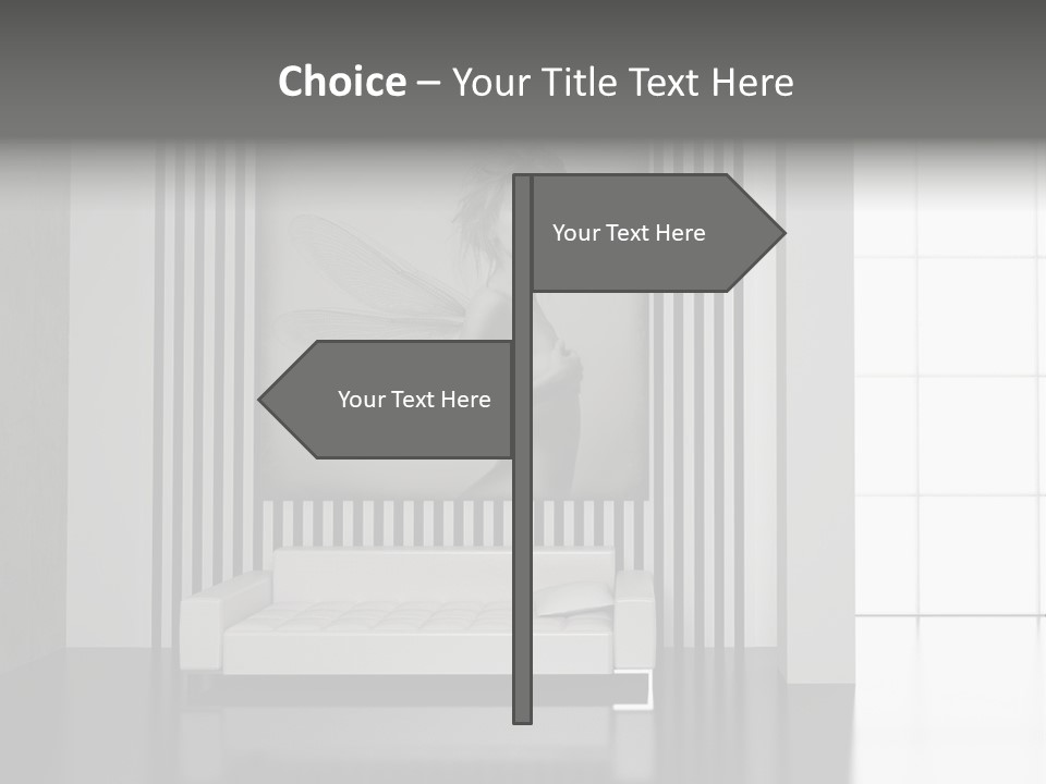 Modern Interior With The Fashionable Picture. PowerPoint Template