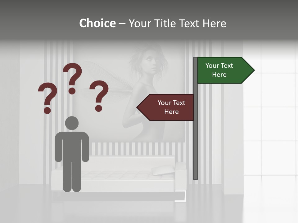 Modern Interior With The Fashionable Picture. PowerPoint Template