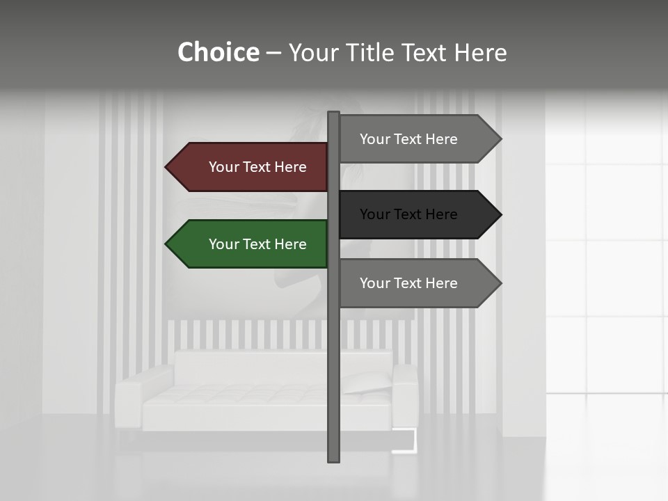 Modern Interior With The Fashionable Picture. PowerPoint Template