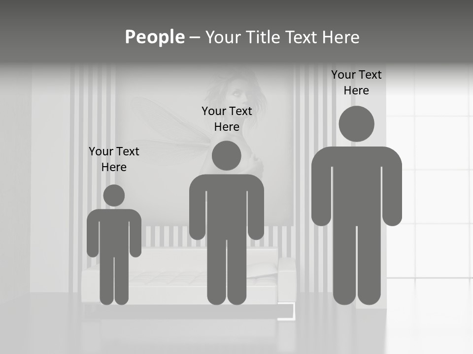 Modern Interior With The Fashionable Picture. PowerPoint Template