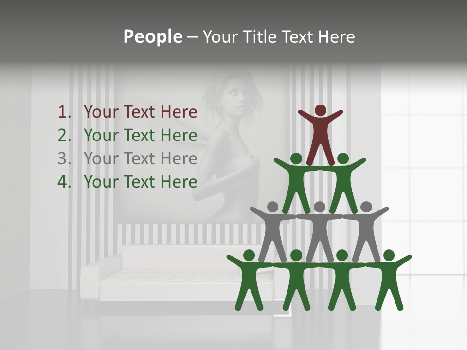 Modern Interior With The Fashionable Picture. PowerPoint Template