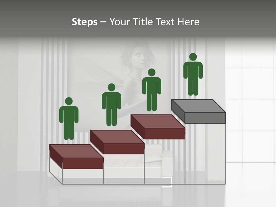 Modern Interior With The Fashionable Picture. PowerPoint Template