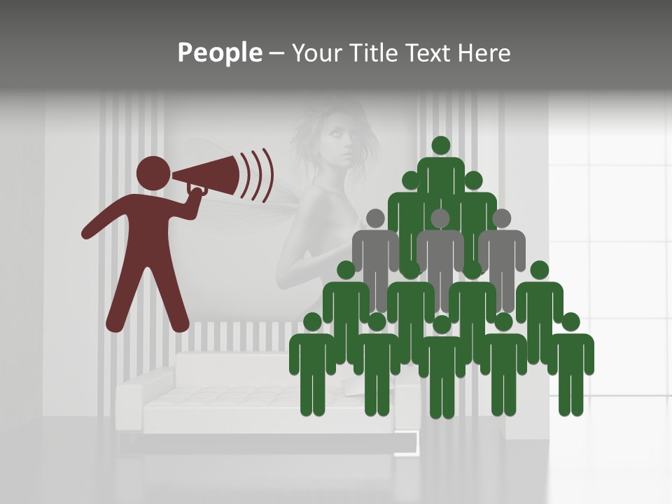 Modern Interior With The Fashionable Picture. PowerPoint Template