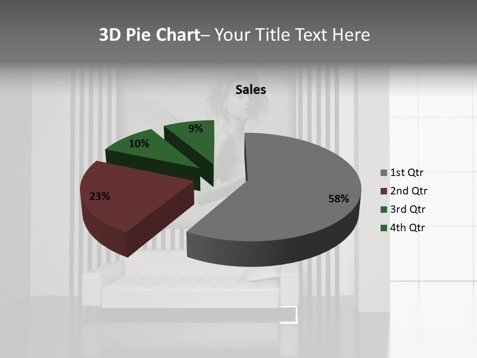Modern Interior With The Fashionable Picture. PowerPoint Template