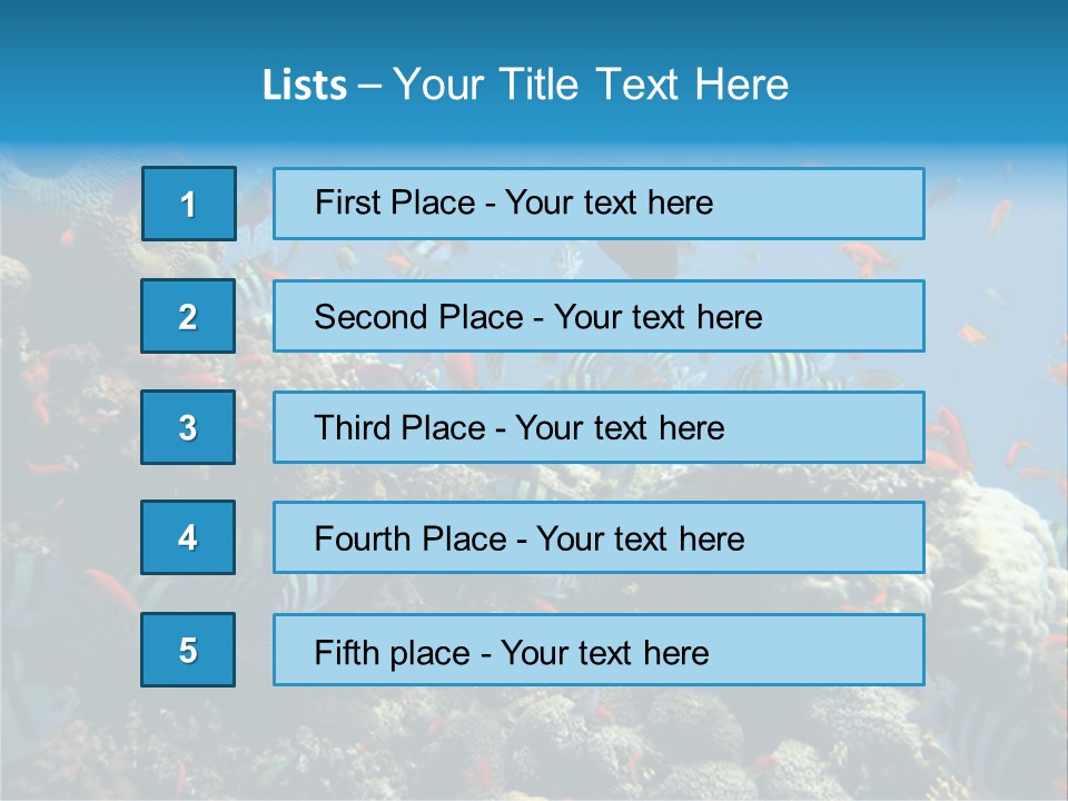 Photo Of A Coral Colony PowerPoint Template