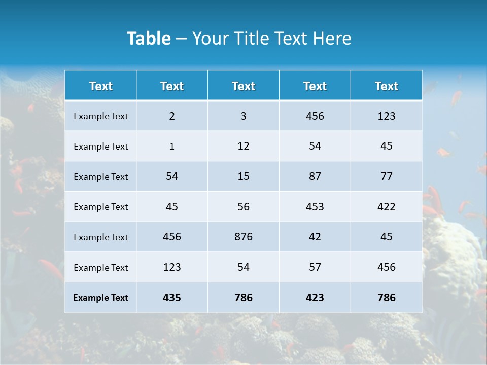 Photo Of A Coral Colony PowerPoint Template
