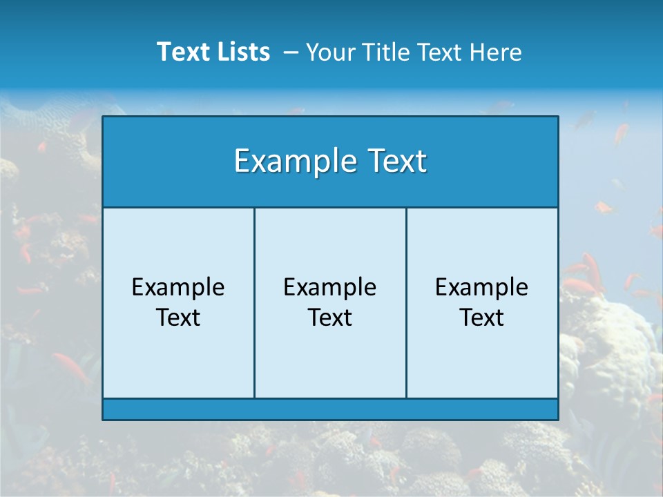 Photo Of A Coral Colony PowerPoint Template