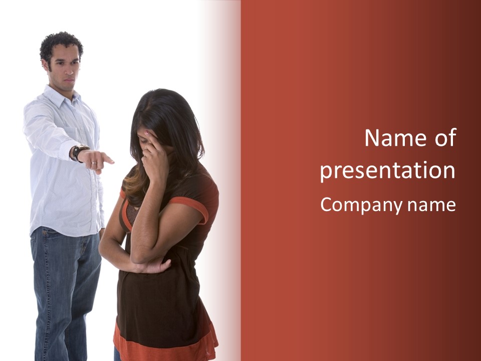 Angry Couple PowerPoint Template