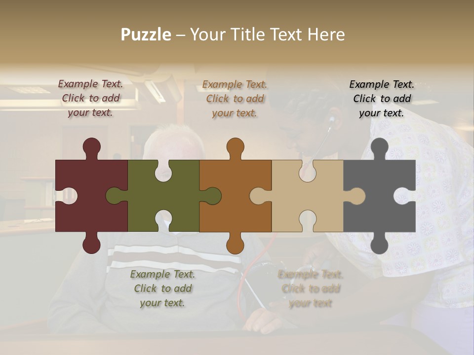 "Blood Pressure Check" Nursing Staff Checking Blood Pressure Of Nursing Home Resident. PowerPoint Template