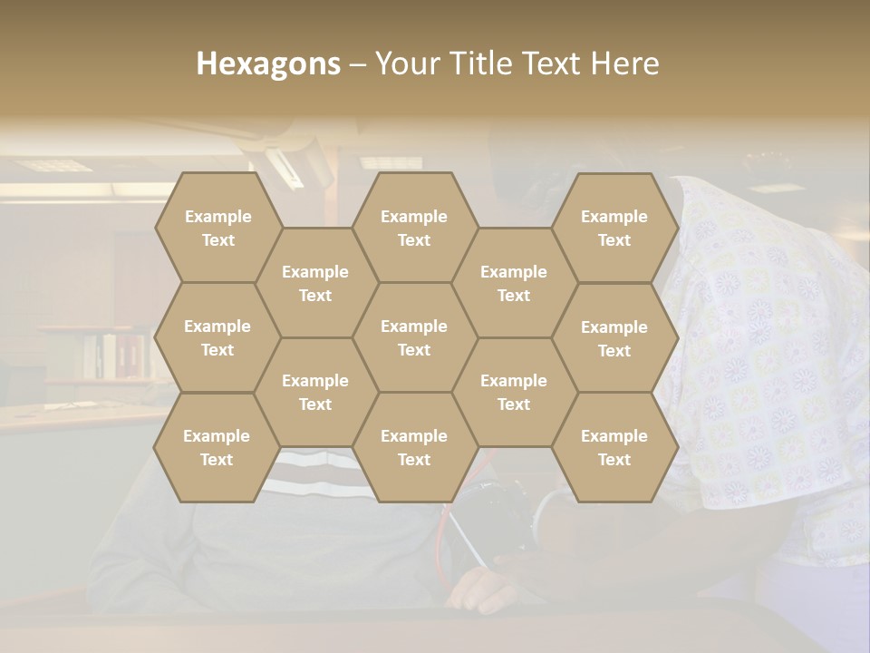 "Blood Pressure Check" Nursing Staff Checking Blood Pressure Of Nursing Home Resident. PowerPoint Template