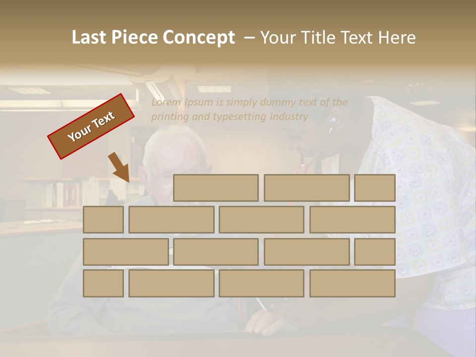 "Blood Pressure Check" Nursing Staff Checking Blood Pressure Of Nursing Home Resident. PowerPoint Template