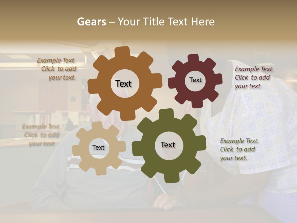 "Blood Pressure Check" Nursing Staff Checking Blood Pressure Of Nursing Home Resident. PowerPoint Template