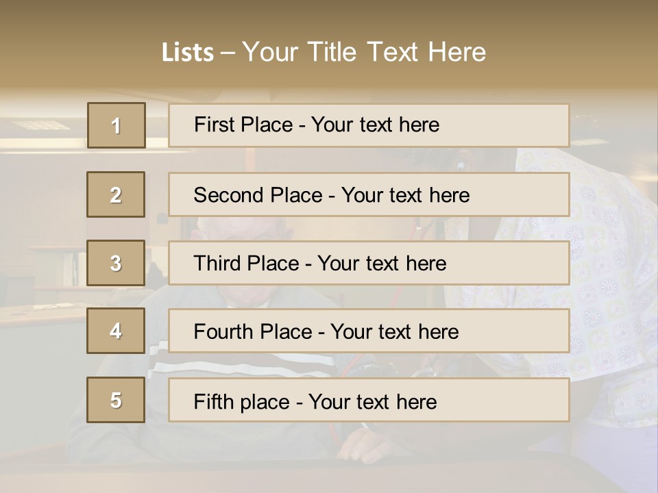"Blood Pressure Check" Nursing Staff Checking Blood Pressure Of Nursing Home Resident. PowerPoint Template