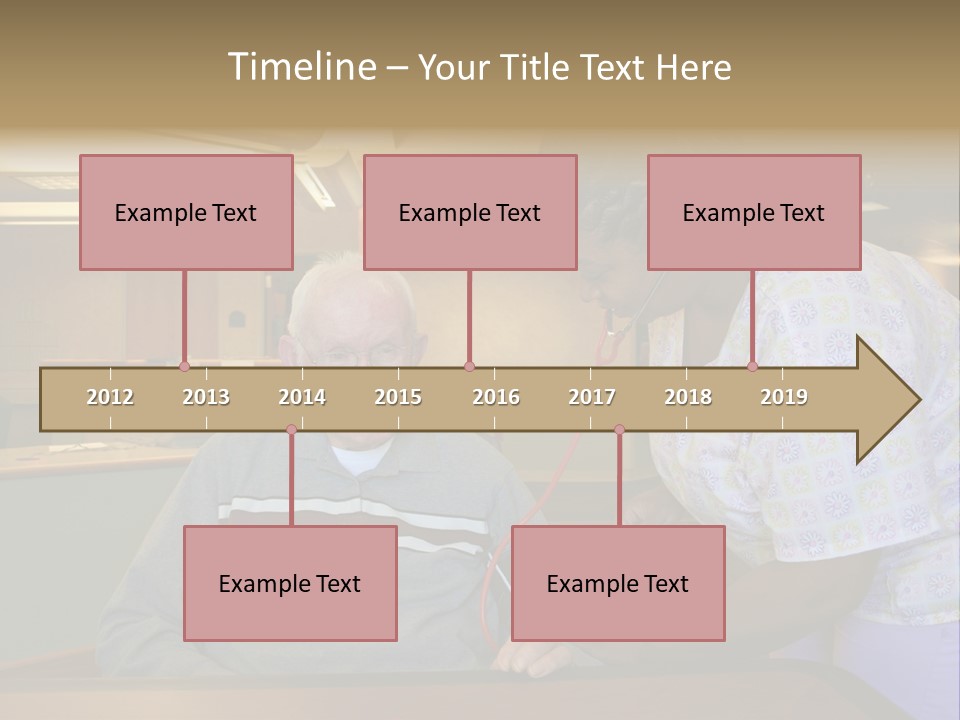 "Blood Pressure Check" Nursing Staff Checking Blood Pressure Of Nursing Home Resident. PowerPoint Template