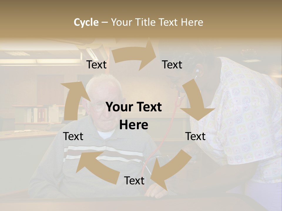 "Blood Pressure Check" Nursing Staff Checking Blood Pressure Of Nursing Home Resident. PowerPoint Template