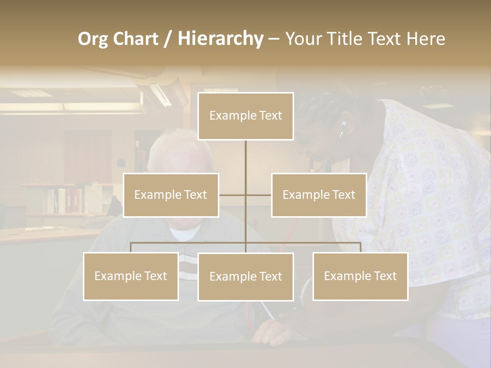 "Blood Pressure Check" Nursing Staff Checking Blood Pressure Of Nursing Home Resident. PowerPoint Template