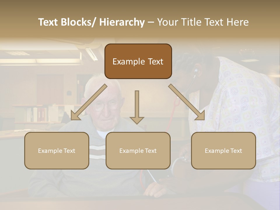 "Blood Pressure Check" Nursing Staff Checking Blood Pressure Of Nursing Home Resident. PowerPoint Template