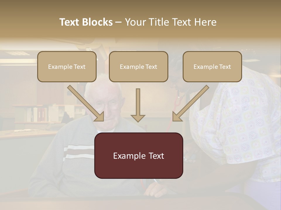 "Blood Pressure Check" Nursing Staff Checking Blood Pressure Of Nursing Home Resident. PowerPoint Template