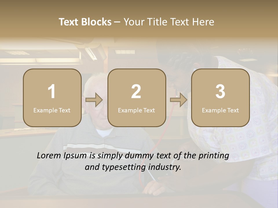 "Blood Pressure Check" Nursing Staff Checking Blood Pressure Of Nursing Home Resident. PowerPoint Template