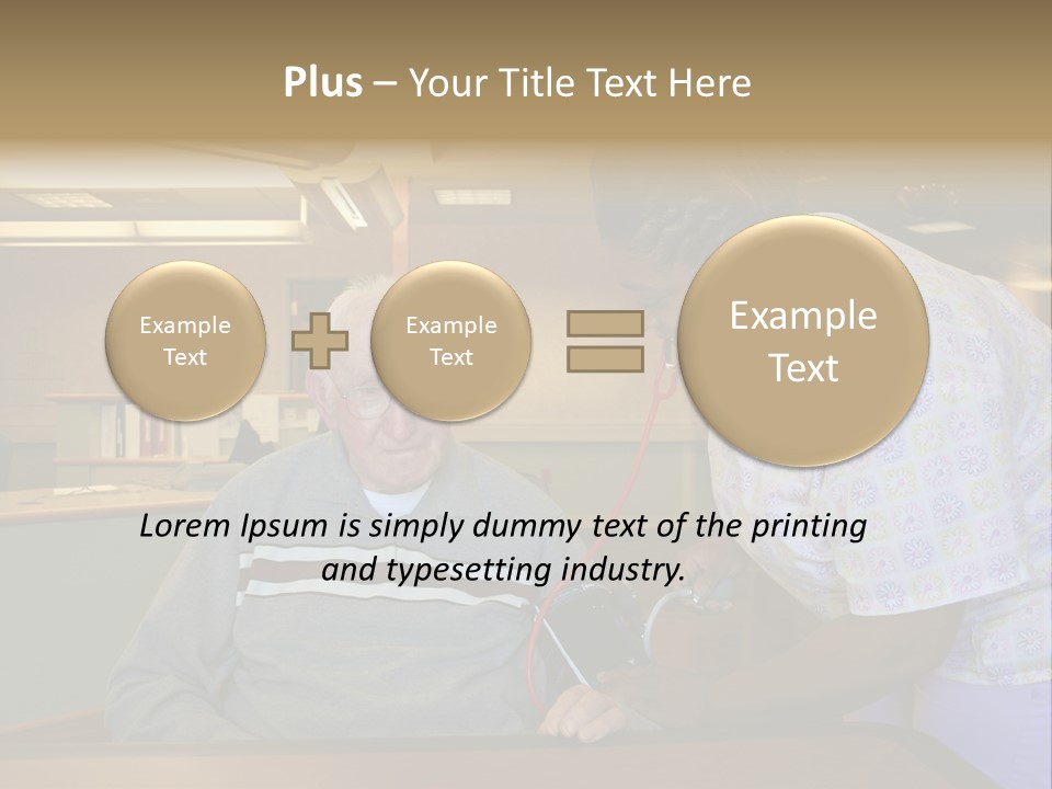 "Blood Pressure Check" Nursing Staff Checking Blood Pressure Of Nursing Home Resident. PowerPoint Template