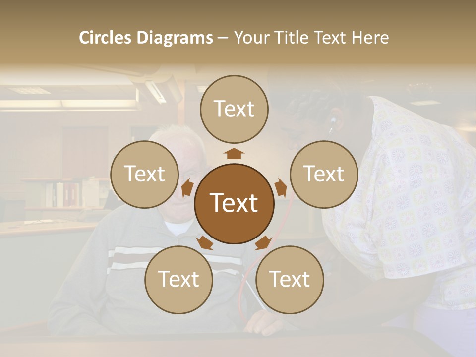 "Blood Pressure Check" Nursing Staff Checking Blood Pressure Of Nursing Home Resident. PowerPoint Template