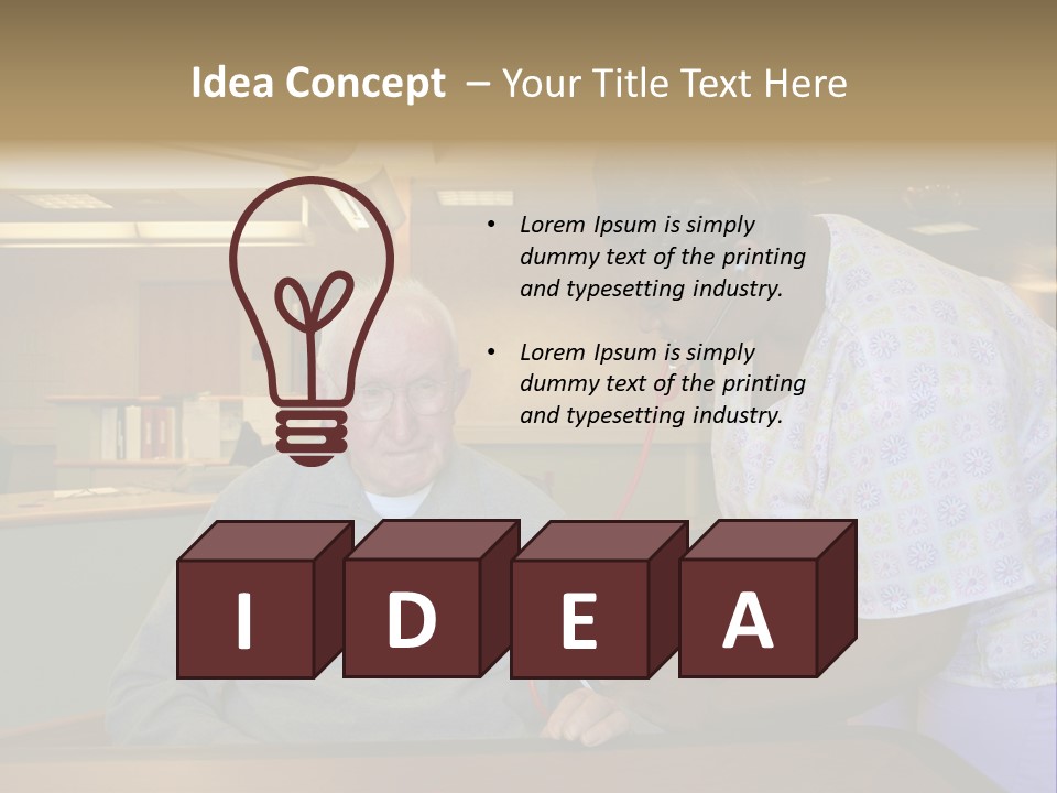"Blood Pressure Check" Nursing Staff Checking Blood Pressure Of Nursing Home Resident. PowerPoint Template