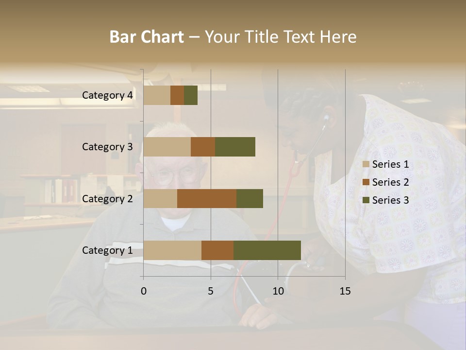 "Blood Pressure Check" Nursing Staff Checking Blood Pressure Of Nursing Home Resident. PowerPoint Template