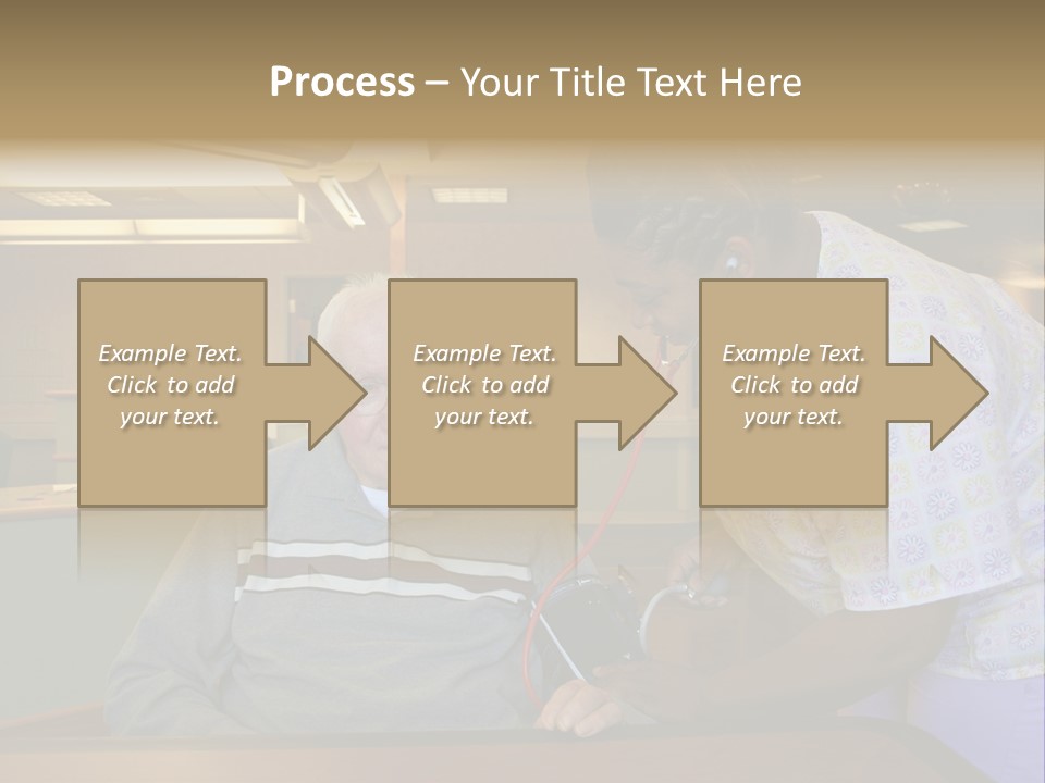 "Blood Pressure Check" Nursing Staff Checking Blood Pressure Of Nursing Home Resident. PowerPoint Template