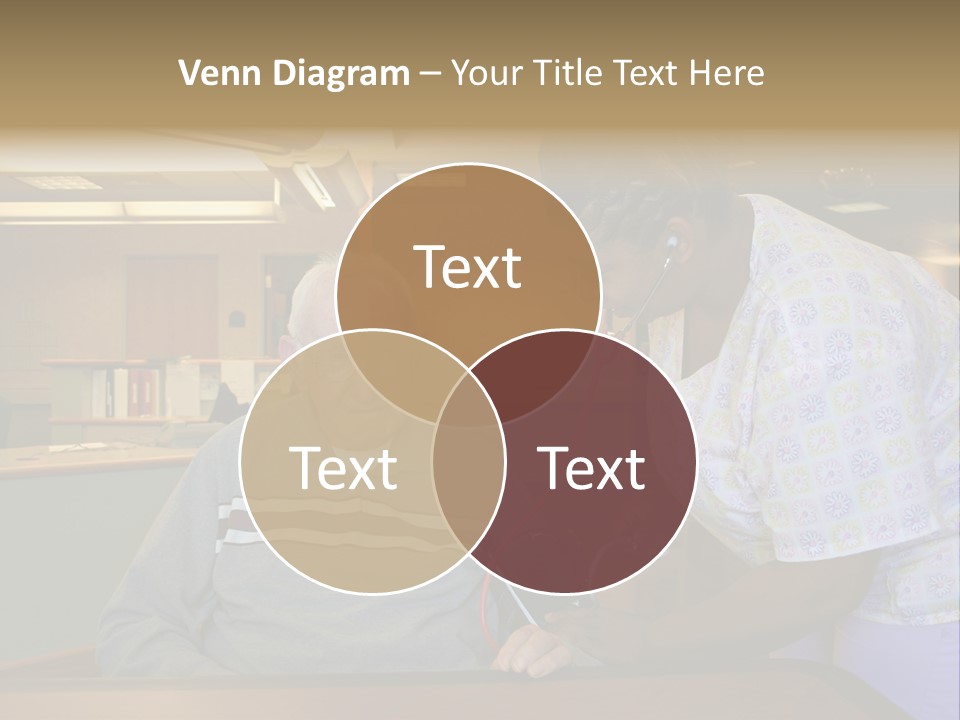 "Blood Pressure Check" Nursing Staff Checking Blood Pressure Of Nursing Home Resident. PowerPoint Template