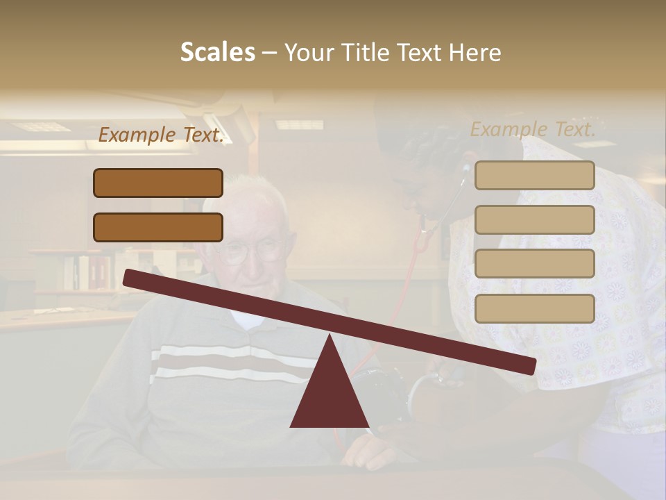 "Blood Pressure Check" Nursing Staff Checking Blood Pressure Of Nursing Home Resident. PowerPoint Template