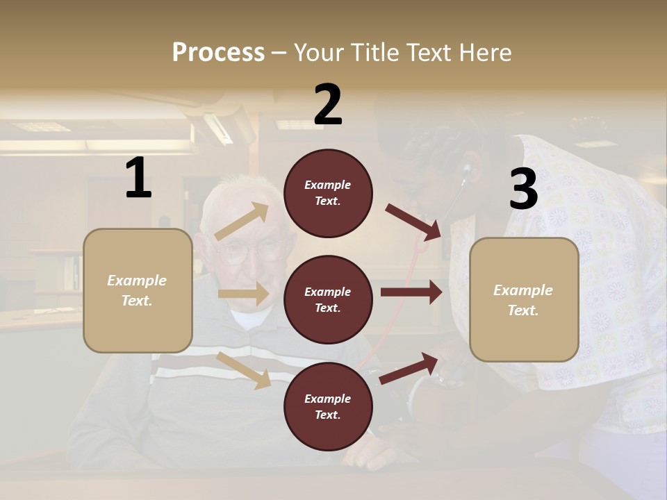 "Blood Pressure Check" Nursing Staff Checking Blood Pressure Of Nursing Home Resident. PowerPoint Template