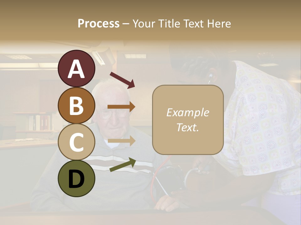 "Blood Pressure Check" Nursing Staff Checking Blood Pressure Of Nursing Home Resident. PowerPoint Template