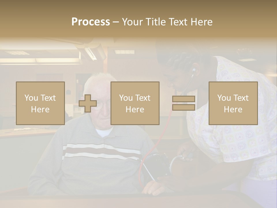 "Blood Pressure Check" Nursing Staff Checking Blood Pressure Of Nursing Home Resident. PowerPoint Template