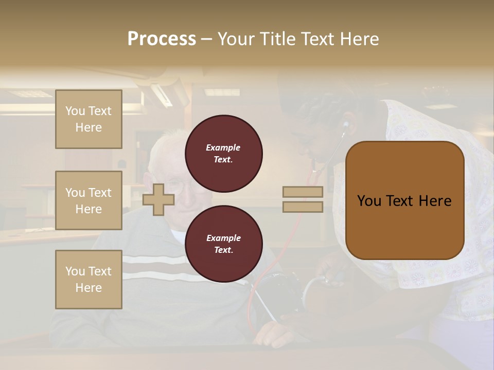 "Blood Pressure Check" Nursing Staff Checking Blood Pressure Of Nursing Home Resident. PowerPoint Template