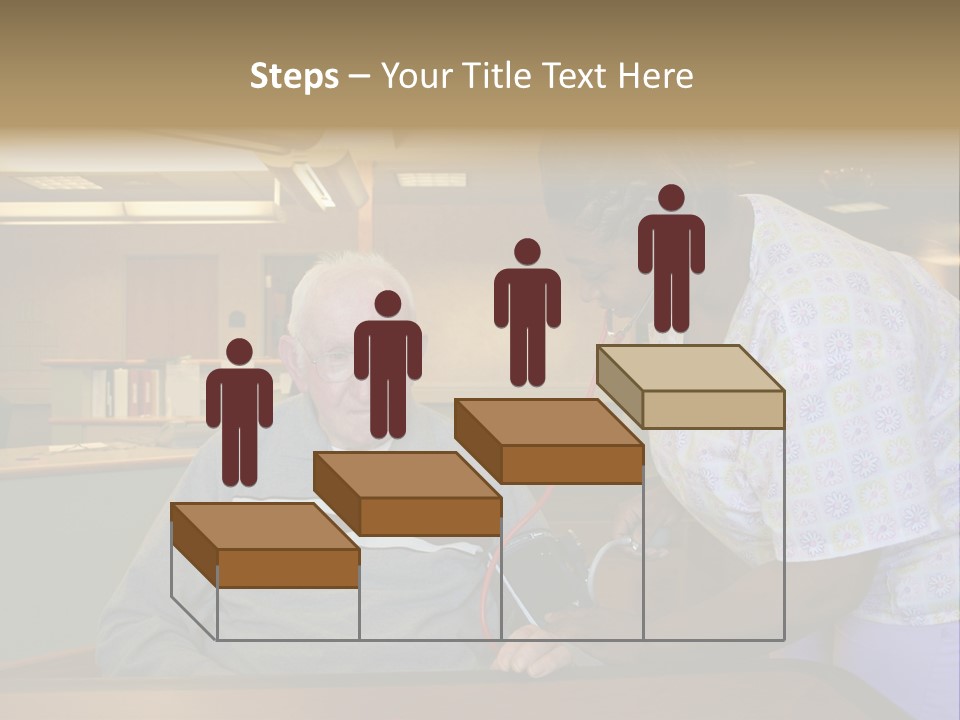 "Blood Pressure Check" Nursing Staff Checking Blood Pressure Of Nursing Home Resident. PowerPoint Template