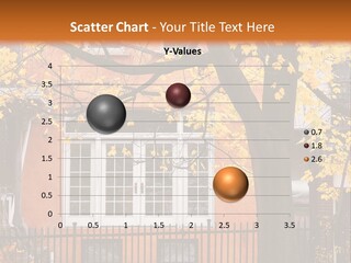 Residential House And Tree In The Fall PowerPoint Template
