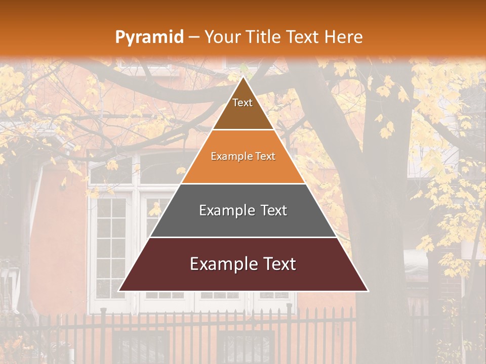 Residential House And Tree In The Fall PowerPoint Template
