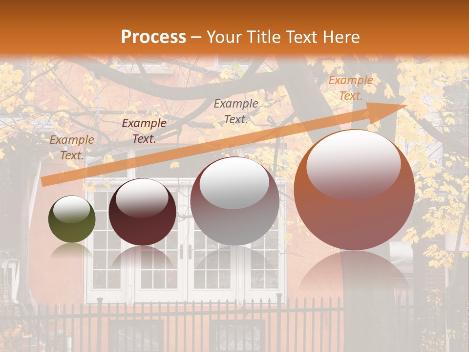 Residential House And Tree In The Fall PowerPoint Template