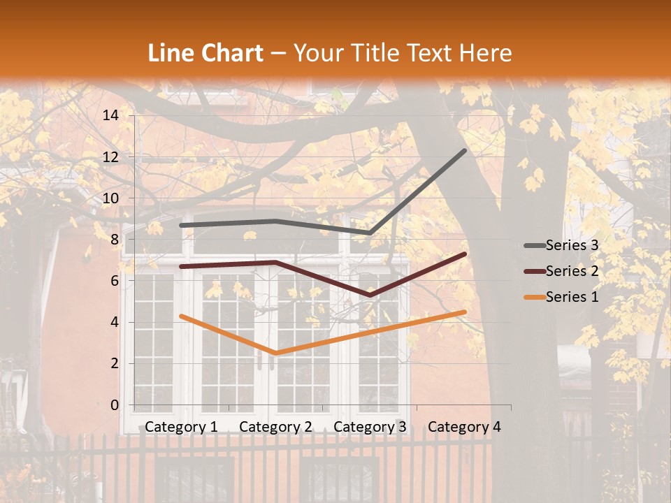 Residential House And Tree In The Fall PowerPoint Template