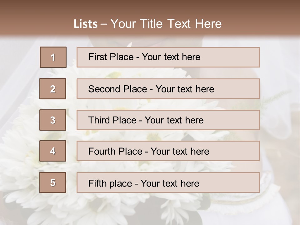 A Series Of Wedding Pictures. PowerPoint Template
