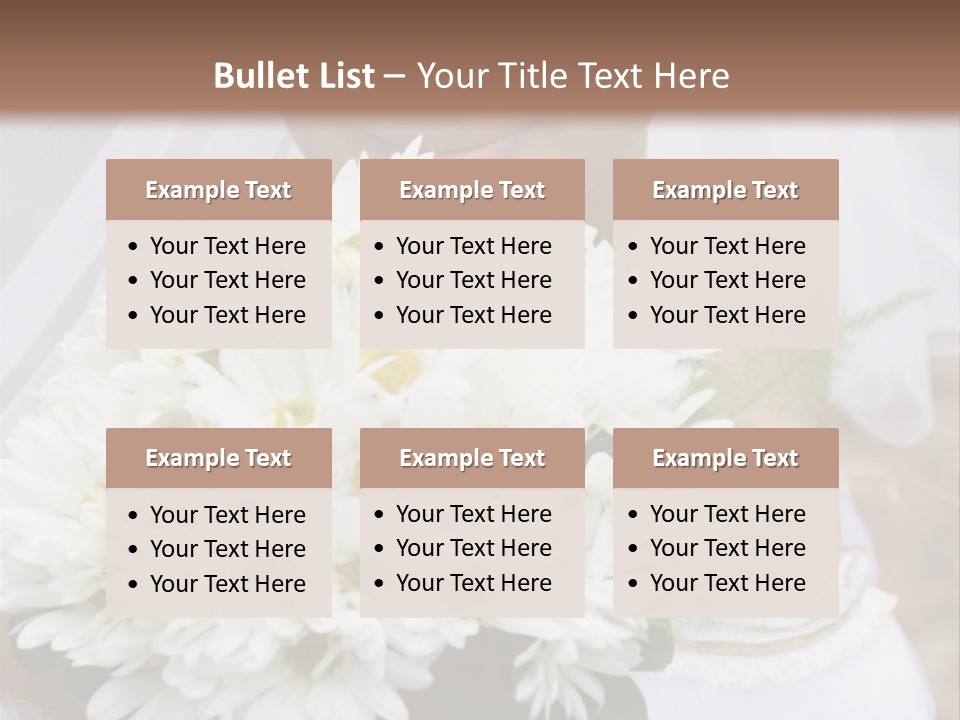 A Series Of Wedding Pictures. PowerPoint Template
