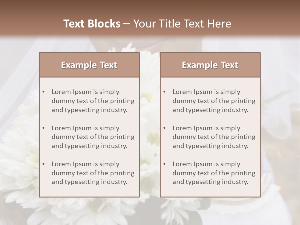 A Series Of Wedding Pictures. PowerPoint Template