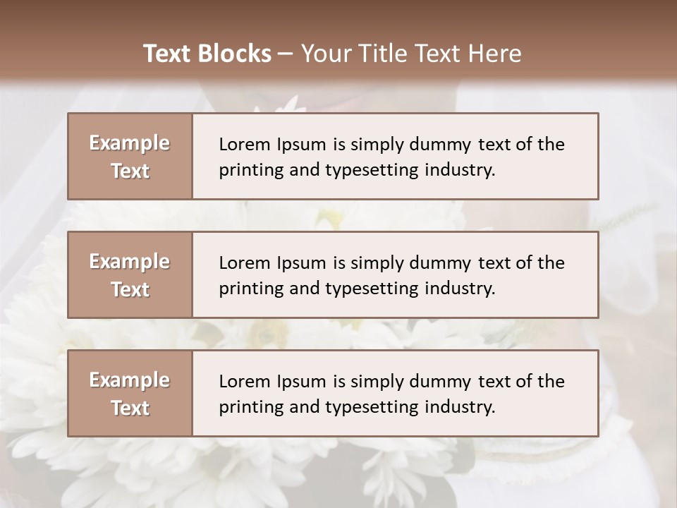 A Series Of Wedding Pictures. PowerPoint Template