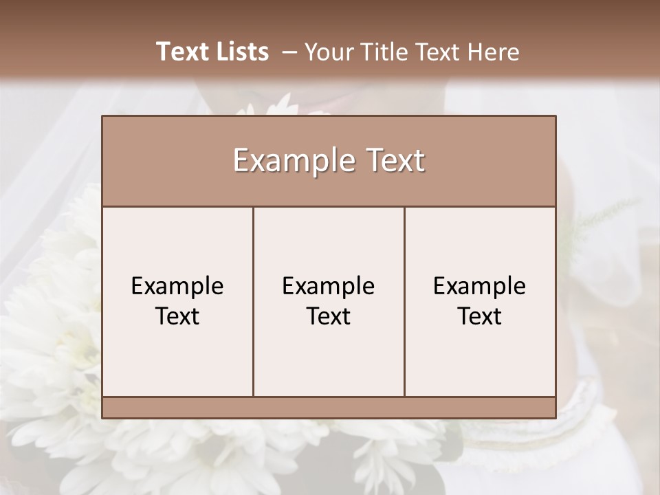 A Series Of Wedding Pictures. PowerPoint Template