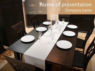 Dining Room Interior 2 PowerPoint Template