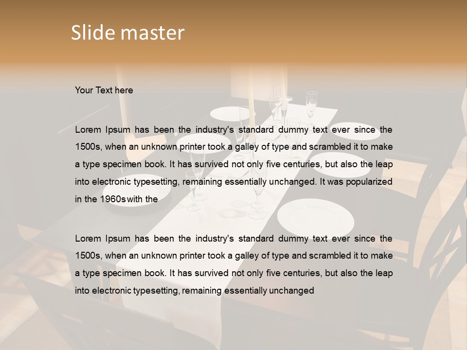 Dining Room Interior 2 PowerPoint Template