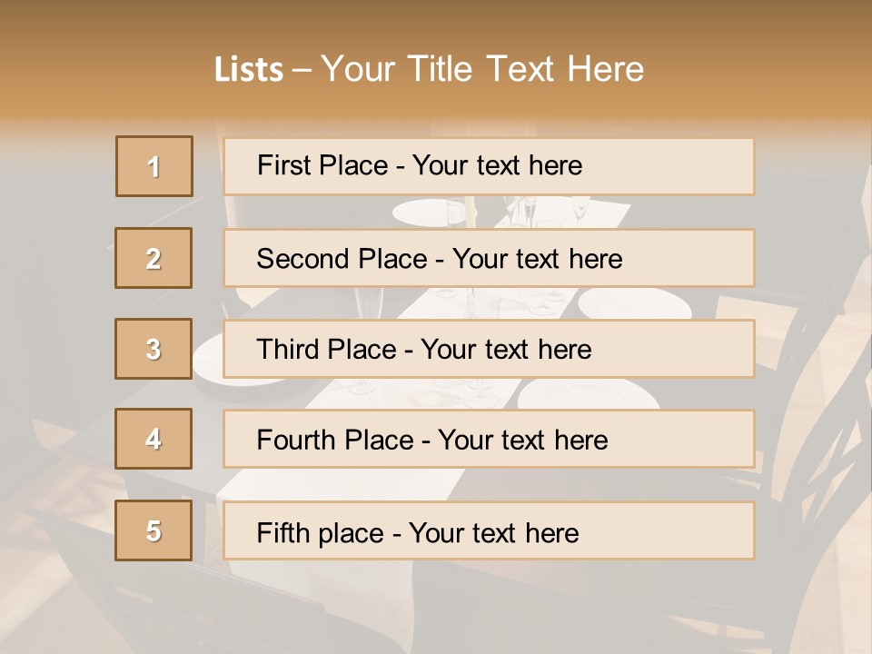 Dining Room Interior 2 PowerPoint Template