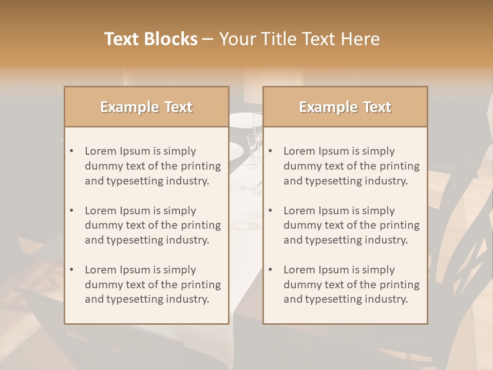 Dining Room Interior 2 PowerPoint Template