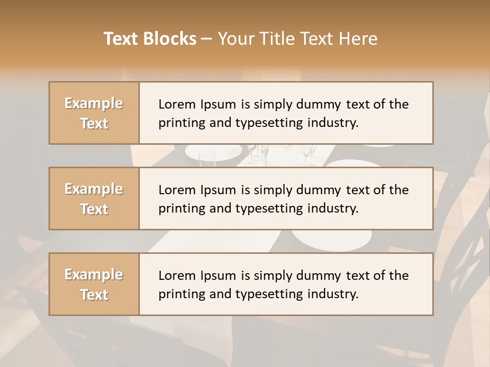 Dining Room Interior 2 PowerPoint Template