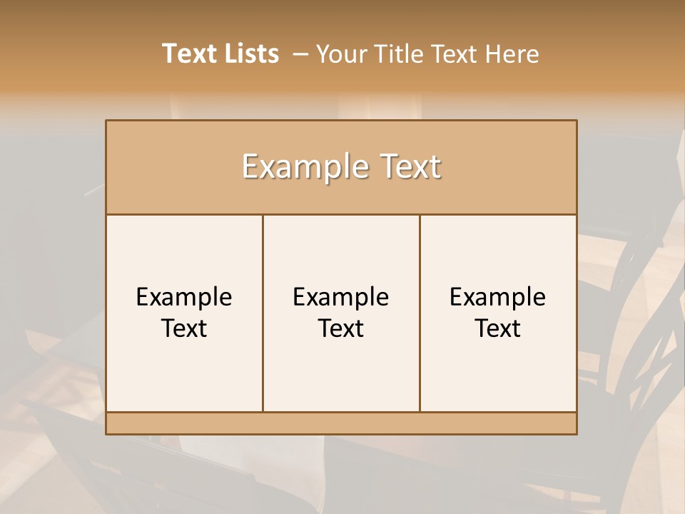 Dining Room Interior 2 PowerPoint Template
